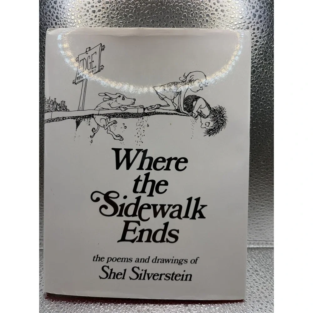 Where The Sidewalk Ends : Poems & Drawings by Shel Silverstein 1974 HCDJ 1st Ed.